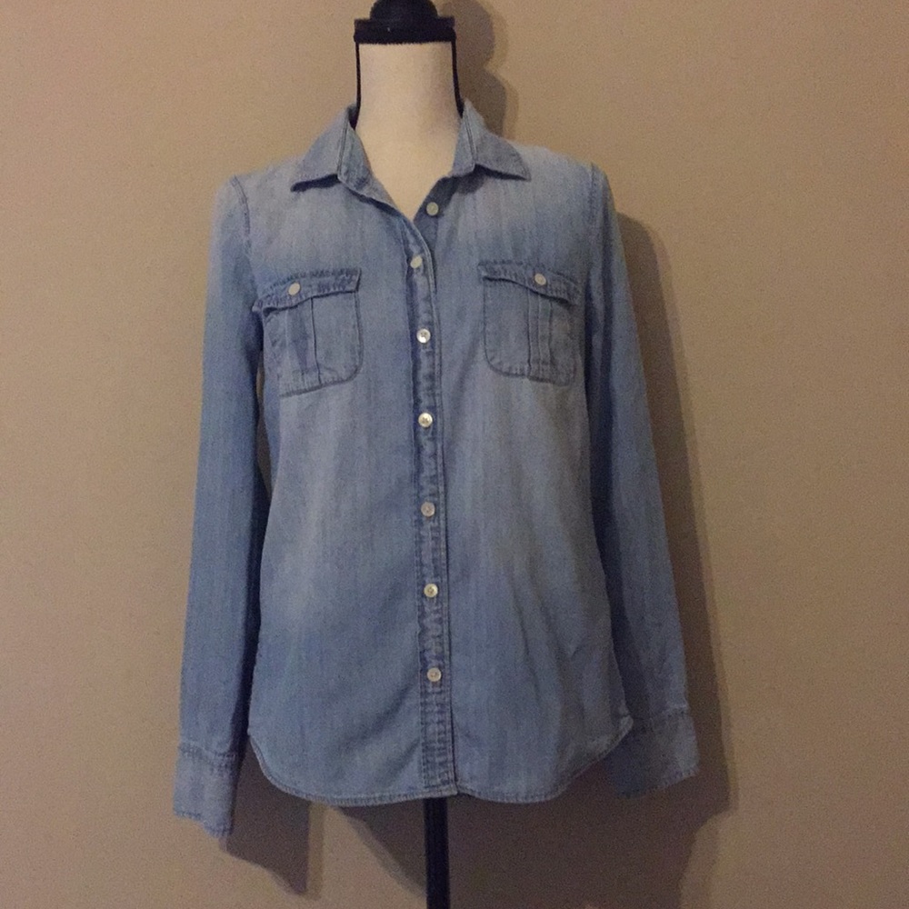 J Crew “The Keeper” Chambray Button Down